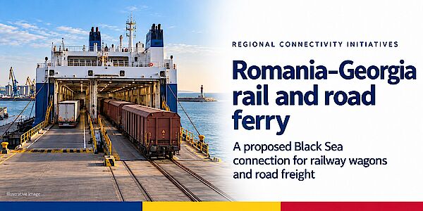 Romania–Georgia rail and road ferry — proposed Black Sea connection for railway wagons and road freight Romania–Georgia rail and road ferry — proposed Black Sea connection for railway wagons and road freight